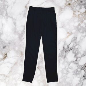 Valentino Vintage Black Virgin Wool Blend Pleat Front Trousers Size 00